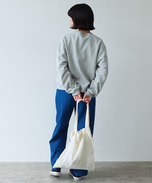 bulle de savon（ビュルデサボン）の「△クロスステッチレース スウェット（スウェット・レディース・グレー/ネイビー・FREE）」の19枚目の写真