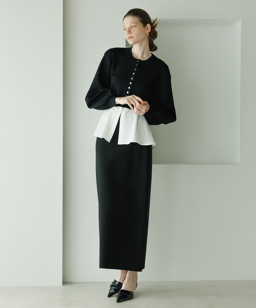 EMOELLE】バックスリットIラインロングスカート（スカート）｜ADAM ET