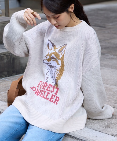 レトロジャガードアソートロゴグラフィックスウェットライクオーバー