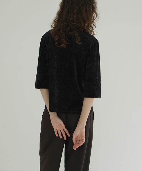 【新品タグ付】CLANE CRUSHED VELOUR POLO TOPS CRUSHED VELOUR POLO TOPS｜TOPS(トップス)｜CLANE OFFICIAL