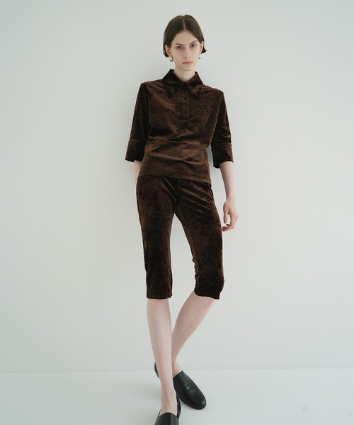 CLANE/クラネ　ポロシャツ　STUDIOS CLANE/クラネ】CROPPED POLO TOPS/クロップドポロトップス