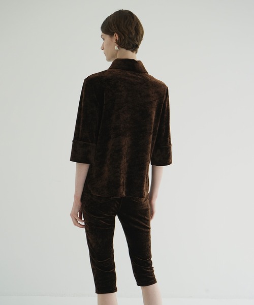 CLANE CRUSHED VELOUR POLO TOPS 2色 CRUSHED VELOUR POLO TOPS｜TOPS(トップス)｜CLANE OFFICIAL