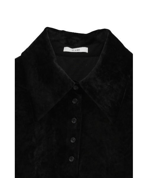 CRUSHED VELOUR POLO TOPS（ポロシャツ）｜CLANE（クラネ）の