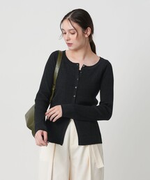 BEAUTY&YOUTH UNITED ARROWS | ポリエステルブレンド メランジリブ カーディガン ウォッシャブル(カーディガン/ボレロ)