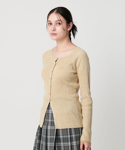 BEAUTY&YOUTH UNITED ARROWS（ビューティーアンドユースユナイテッドアローズ）の「ポリエステルブレンド メランジリブ カーディガン ウォッシャブル（カーディガン/ボレロ・レディース・ダークグレー/ダークブラウン/ベージュ・FREE）」の21枚目の写真