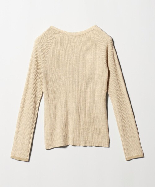 BEAUTY&YOUTH UNITED ARROWS（ビューティーアンドユースユナイテッドアローズ）の「ポリエステルブレンド メランジリブ カーディガン ウォッシャブル（カーディガン/ボレロ・レディース・ダークグレー/ダークブラウン/ベージュ・FREE）」の8枚目の写真