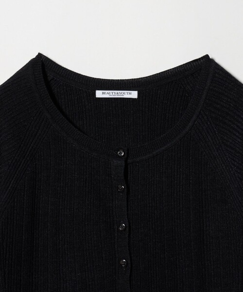 BEAUTY&YOUTH UNITED ARROWS（ビューティーアンドユースユナイテッドアローズ）の「ポリエステルブレンド メランジリブ カーディガン ウォッシャブル（カーディガン/ボレロ・レディース・ダークグレー/ダークブラウン/ベージュ・FREE）」の17枚目の写真
