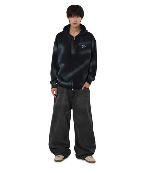 OY/オーワイ』DIRTY SPRAY MELTING DOLLY HOODIE ZIP UP/スプレー メル