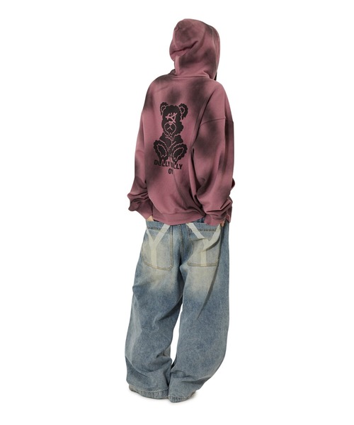 OY（オーワイ）の「『OY/オーワイ』DIRTY SPRAY MELTING DOLLY HOODIE ZIP UP/スプレー メルティング ドリージップアップパーカー（パーカー・レディース・ブラック/ピンク・L/M）」の17枚目の写真