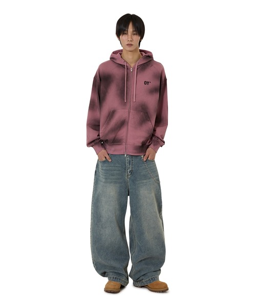 OY（オーワイ）の「『OY/オーワイ』DIRTY SPRAY MELTING DOLLY HOODIE ZIP UP/スプレー メルティング ドリージップアップパーカー（パーカー・レディース・ブラック/ピンク・L/M）」の18枚目の写真