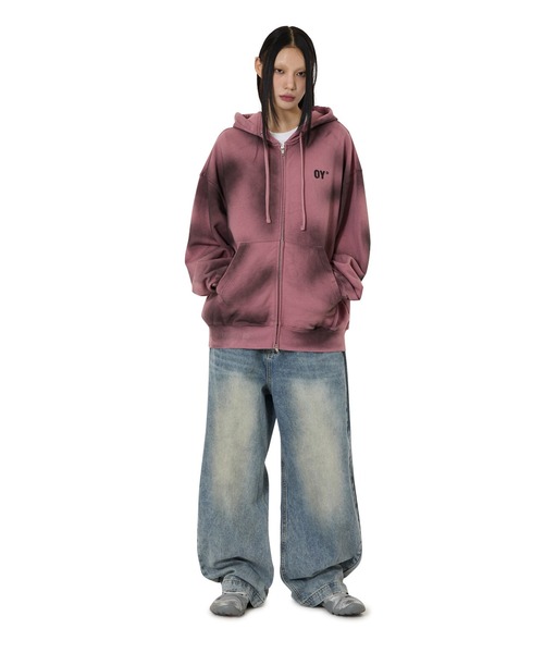 OY（オーワイ）の「『OY/オーワイ』DIRTY SPRAY MELTING DOLLY HOODIE ZIP UP/スプレー メルティング ドリージップアップパーカー（パーカー・レディース・ブラック/ピンク・L/M）」の16枚目の写真