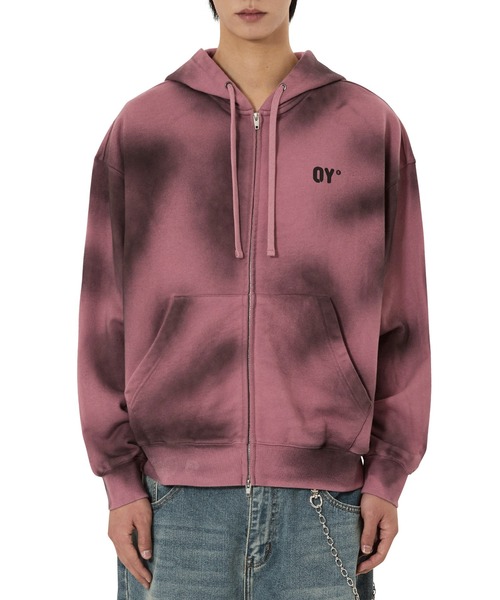 OY/オーワイ』DIRTY SPRAY MELTING DOLLY HOODIE ZIP UP/スプレー メル