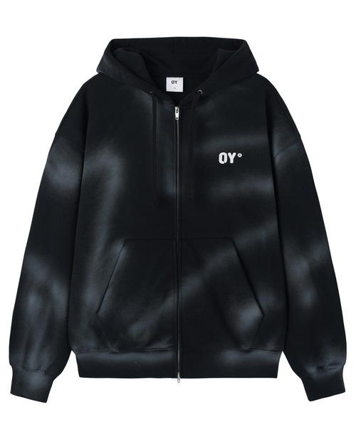 OY（オーワイ）の「『OY/オーワイ』DIRTY SPRAY MELTING DOLLY HOODIE ZIP UP/スプレー メルティング ドリージップアップパーカー（パーカー・レディース・ブラック/ピンク・L/M）」の4枚目の写真