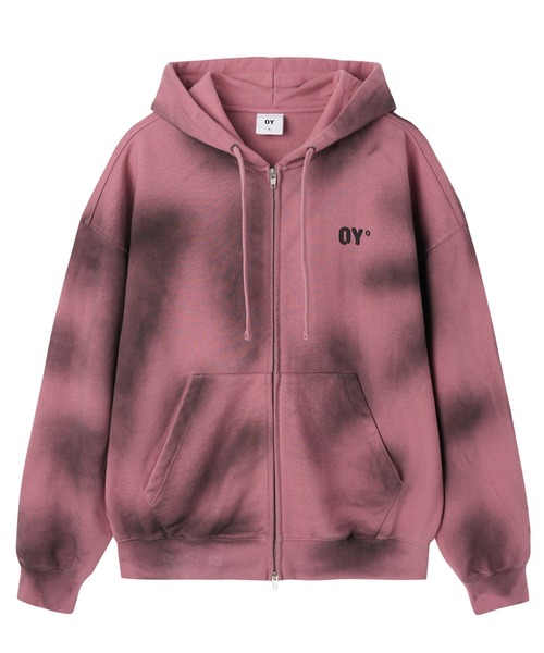 オーガンジー パーカー ピンク SEQUENZ（シークエンズ）】sqnz washed wappen zip p/k