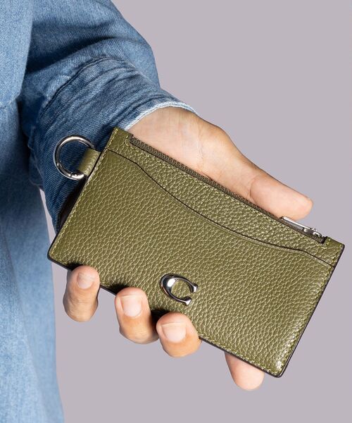 COACH(コーチ)の「ジップ カード ケース(カードケース・メンズ・グリーン系その他・ONE)」の1枚目の写真