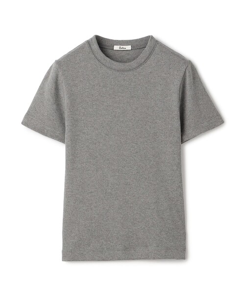 EDITION(エディション)の「コットンモダールフライス Tシャツ(Tシャツ/カットソー・レディース・ピンク/グレー/ライトブルー/ネイビー/ダークブラウン/レッド/ライトベージュ・36/34)」の2枚目の写真