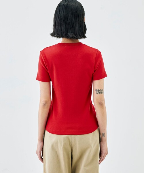EDITION(エディション)の「コットンモダールフライス Tシャツ(Tシャツ/カットソー・レディース・ピンク/グレー/ライトブルー/ネイビー/ダークブラウン/レッド/ライトベージュ・36/34)」の22枚目の写真