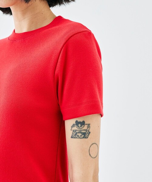 EDITION(エディション)の「コットンモダールフライス Tシャツ(Tシャツ/カットソー・レディース・ピンク/グレー/ライトブルー/ネイビー/ダークブラウン/レッド/ライトベージュ・36/34)」の10枚目の写真