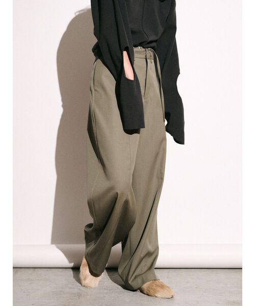Htage（テージ）の「【Htage】ダブルウエストデザインパンツ（その他パンツ・レディース・ブラック/カーキ・SMALL/MEDIUM）」の18枚目の写真