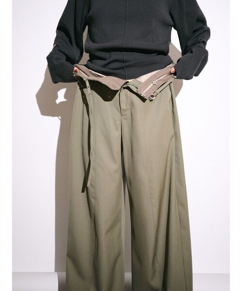 Htage（テージ）の「【Htage】ダブルウエストデザインパンツ（その他パンツ・レディース・ブラック/カーキ・SMALL/MEDIUM）」の19枚目の写真