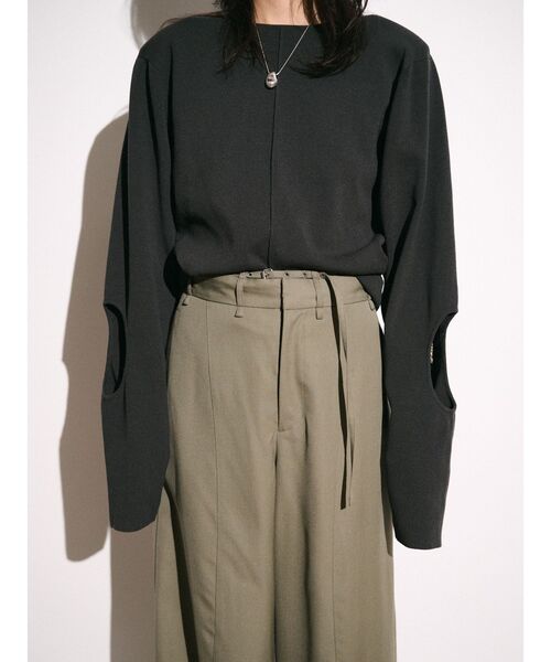 Htage（テージ）の「【Htage】ダブルウエストデザインパンツ（その他パンツ・レディース・ブラック/カーキ・SMALL/MEDIUM）」の20枚目の写真