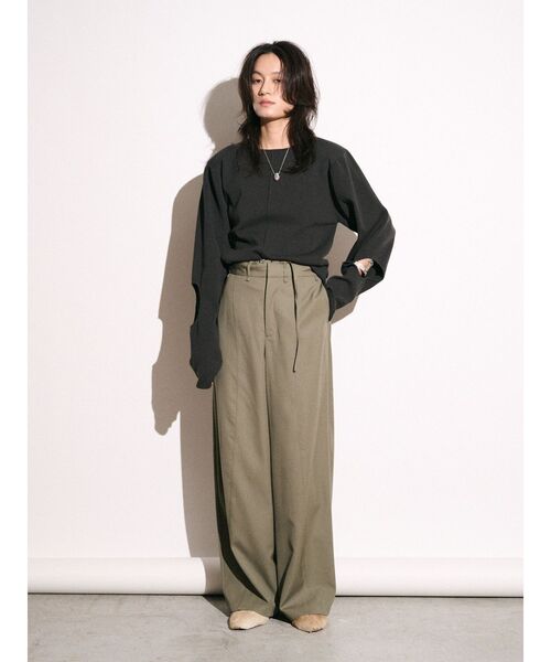 Htage（テージ）の「【Htage】ダブルウエストデザインパンツ（その他パンツ・レディース・ブラック/カーキ・SMALL/MEDIUM）」の22枚目の写真