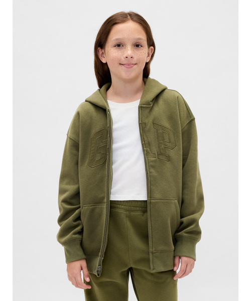 セール】ヴィンテージソフト GAPロゴ ジップアップパーカー (キッズ