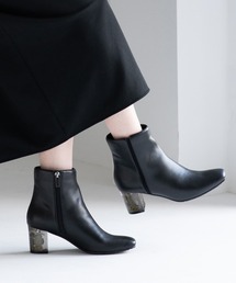 クリアフラワーヒールショートブーツ(204-57124)JELLY BEANS(ジェリービーンズ)