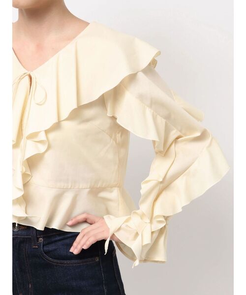 MERCURYDUO(マーキュリーデュオ)の「ラッフルブラウス(シャツ/ブラウス・レディース・イエロー/ライトブルー/オフホワイト・FREE)」の17枚目の写真