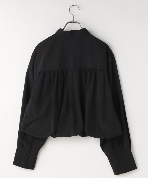 LOWRYS FARM（ローリーズファーム）の「バルーンショートシャツ　588255（シャツ/ブラウス・レディース・オフホワイト/ブラック・FREE）」の4枚目の写真