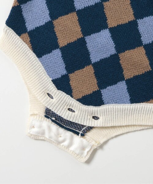 apres les cours（アプレレクール）の「ニットサロペット&インナーセット（その他ベビーウェア・キッズ・ブラウン/ブルー・70/80）」の3枚目の写真