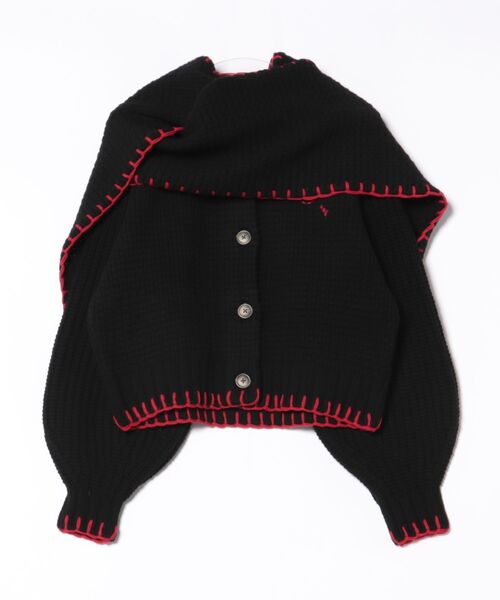 Vivienne Westwood ブランケット カーディガン　バイカラー ﾌﾞﾗﾝｹｯﾄｽﾃｯﾁﾏﾌﾗｰ付ｶｰﾃﾞｨｶﾞﾝ（カーディガン/ボレロ）｜Vivienne