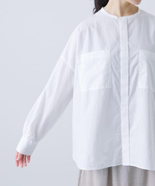 かぐれ（カグレ）の「コットンダブルポケットワイドシャツ（シャツ