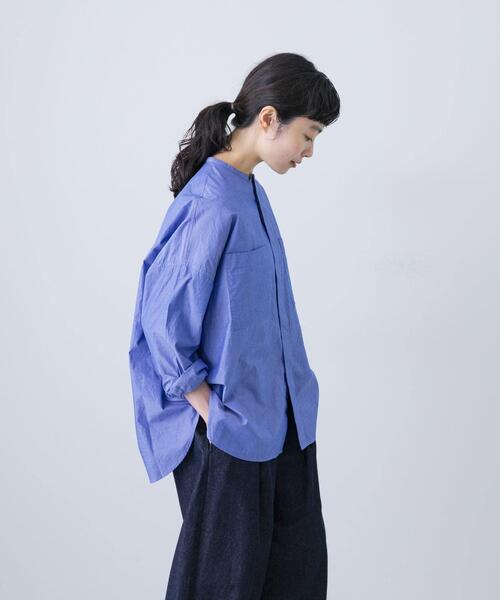 新品　かぐれ　2025　コットンダブルポケットワイドシャツ　トップス　秋冬　長袖 かぐれ（カグレ）の「コットンダブルポケットワイドシャツ（シャツ
