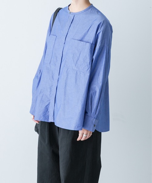 新品　かぐれ　2025 コットンダブルポケットワイドシャツ　トップス　秋冬 新品 かぐれ 2025 コットンダブルポケットワイドシャツ トップス