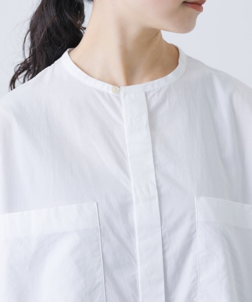 新品 かぐれ 2025 コットンダブルポケットワイドシャツ トップス 秋冬