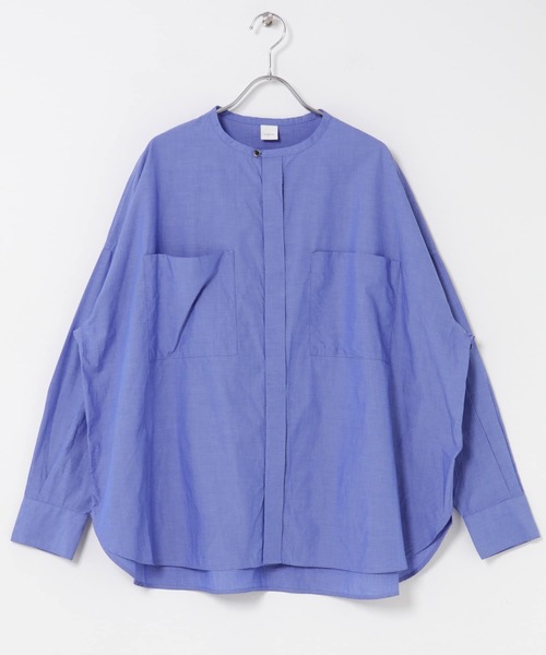 新品　かぐれ　2025 コットンダブルポケットワイドシャツ　トップス　秋冬 カグレ かぐれ コットンダブルポケットワイドシャツ （オフ