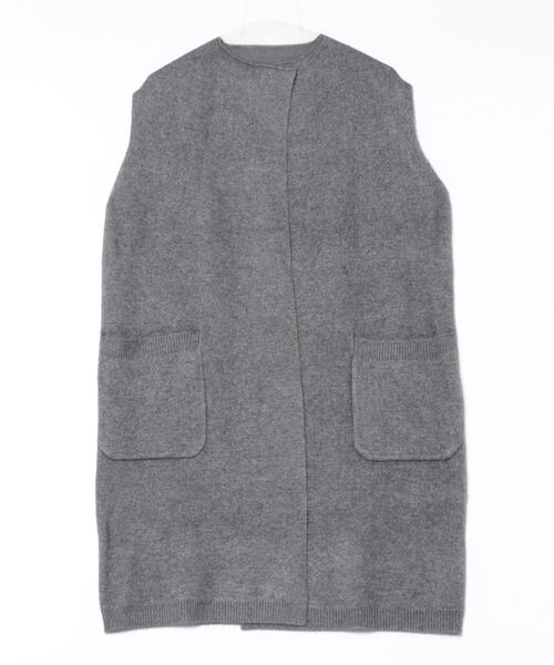 DESIGNWORKS（デザインワークス）の「ニットベスト（ベスト・レディース・モカ/グレー・フリー）」の6枚目の写真