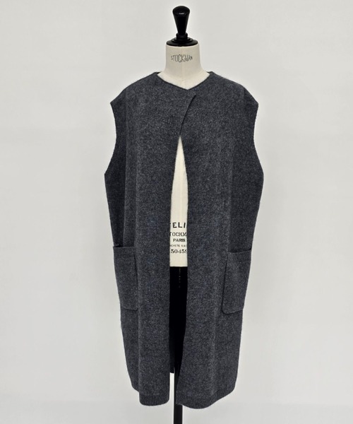 DESIGNWORKS（デザインワークス）の「ニットベスト（ベスト・レディース・モカ/グレー・フリー）」の9枚目の写真