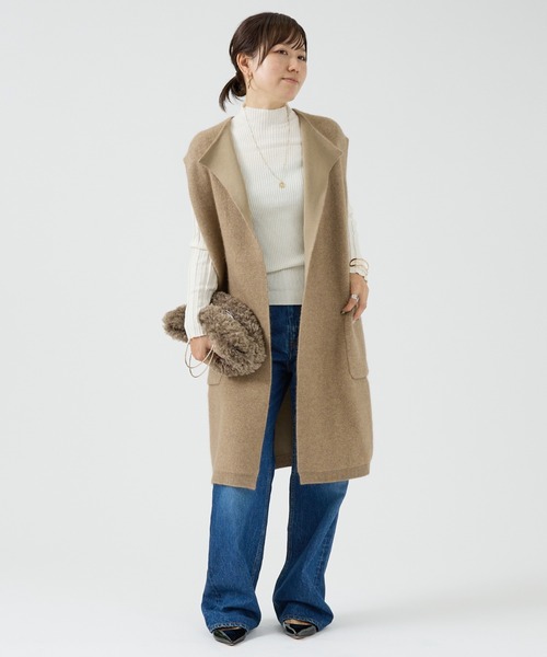 DESIGNWORKS（デザインワークス）の「ニットベスト（ベスト・レディース・モカ/グレー・フリー）」の11枚目の写真