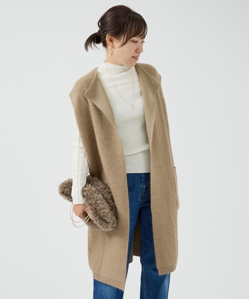 DESIGNWORKS（デザインワークス）の「ニットベスト（ベスト・レディース・モカ/グレー・フリー）」の12枚目の写真