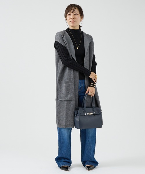 DESIGNWORKS（デザインワークス）の「ニットベスト（ベスト・レディース・モカ/グレー・フリー）」の14枚目の写真