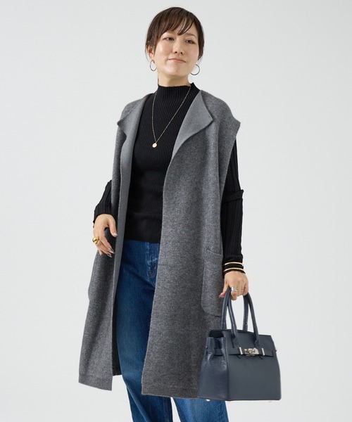 DESIGNWORKS（デザインワークス）の「ニットベスト（ベスト・レディース・モカ/グレー・フリー）」の15枚目の写真