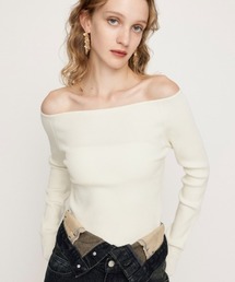 SLY（スライ）の「HG OFFSHOULDER TOPS ハイゲージ オフショルダー トップス 秋服 冬服（ニット/セーター）」