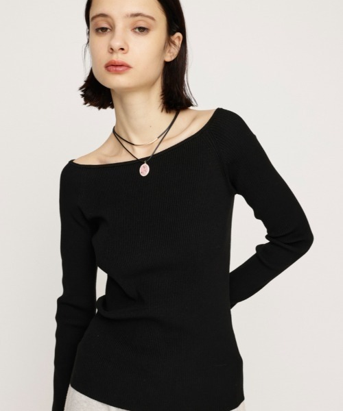 HG OFFSHOULDER TOPS ハイゲージ オフショルダー トップス 秋服