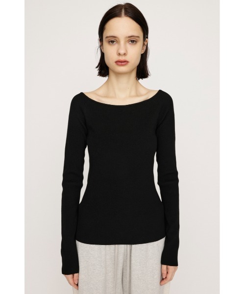 SLY(スライ)の「HG OFFSHOULDER TOPS ハイゲージ オフショルダー トップス 秋服 冬服(ニット/セーター・レディース・アイボリー/ブラック/杢グレー・FREE)」の12枚目の写真