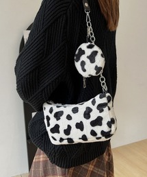 ポーチ付き ファーバッグ 2点セット ミニショルダーBAG 斜め掛け