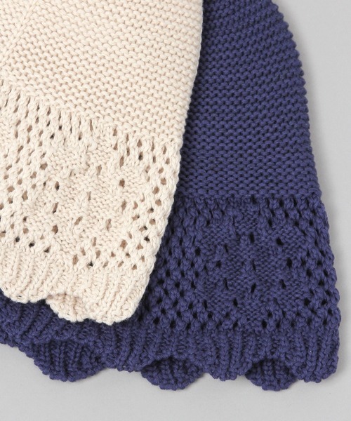 JEANASIS（ジーナシス）の「クロシェアミHAT/587129（ハット・レディース・ブラック/ブルー/オフホワイト・FREE）」の7枚目の写真