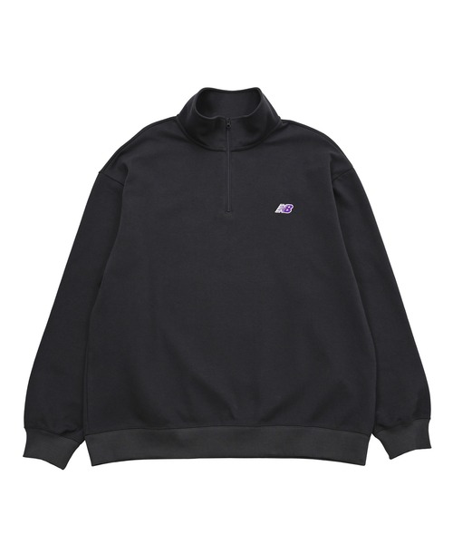 NB刺繍ダブルフェイスハーフジップ（スウェット）｜New Balance