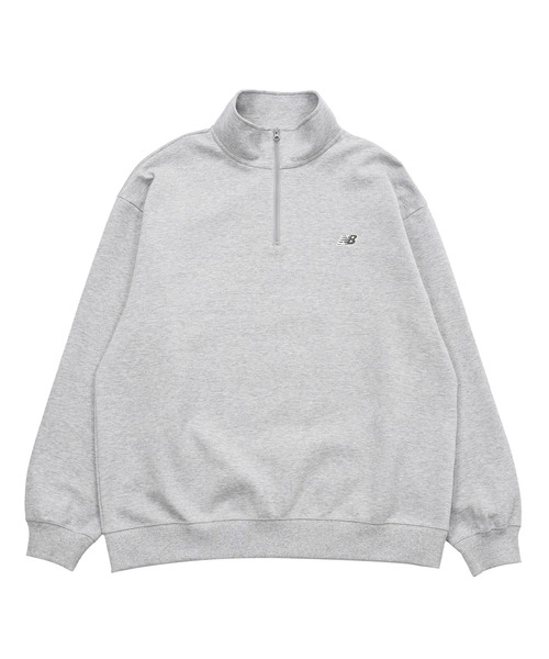 NB刺繍ダブルフェイスハーフジップ（スウェット）｜New Balance